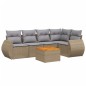 vidaXL Juego de sofás jardín con cojines 6 pzas ratán sintético beige vidaXL Juego de sofás jardín con cojines 6 pzas ratán sintético beige