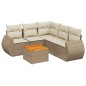 vidaXL Juego de sofás jardín con cojines 6 pzas ratán sintético beige vidaXL Juego de sofás jardín con cojines 6 pzas ratán sintético beige