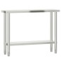 vidaXL Mesa de trabajo para cocina con estante acero inox 110x30x120cm