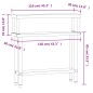 vidaXL Mesa de trabajo para cocina con estante acero inox 110x30x120cm