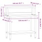 vidaXL Mesa de trabajo para cocina con estante acero inox 110x55x120cm