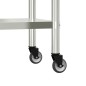 vidaXL Mesa de trabajo para cocina con estante acero inox 110x30x150cm