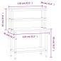 vidaXL Mesa de trabajo para cocina con estante acero inox 110x55x150cm