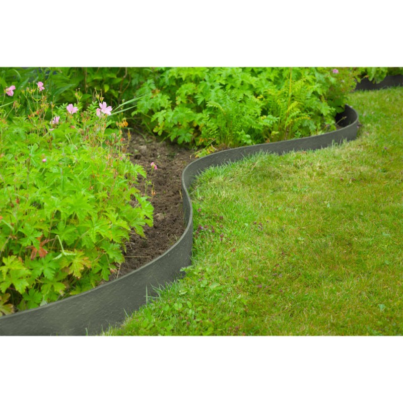 Nature Borde de jardín texturizado gris 0,12x24 m 5 mm Nature Borde de jardín texturizado gris 0,12x24 m 5 mm