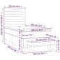 vidaXL Cama box spring con colchón tela negro 100x200 cm