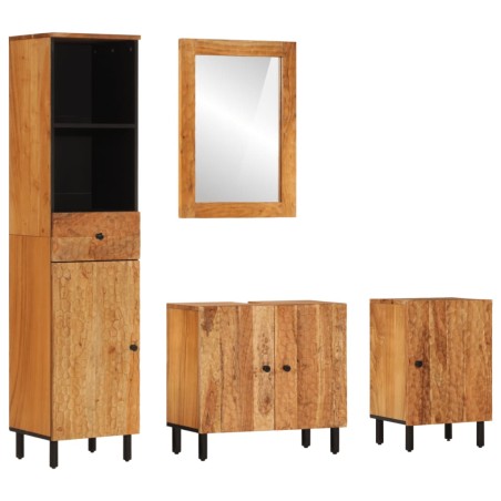 vidaXL Conjunto de armarios de baño 4 piezas madera maciza de acacia