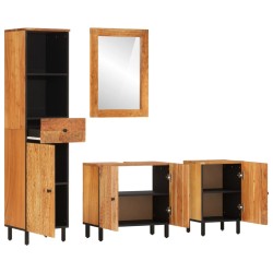 vidaXL Conjunto de armarios de baño 4 piezas madera maciza de acacia