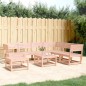 vidaXL Juego de muebles de jardín 7 pzas madera maciza abeto Douglas