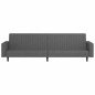 vidaXL Sofá cama de 2 plazas terciopelo gris oscuro vidaXL Sofá cama de 2 plazas terciopelo gris oscuro