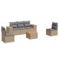 vidaXL Juego de sofás jardín con cojines 6 pzas ratán sintético beige vidaXL Juego de sofás jardín con cojines 6 pzas ratán sintético beige