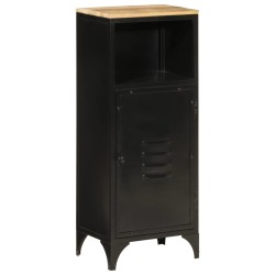 vidaXL Mueble de baño hierro y madera maciza de mango 40x27x90 cm