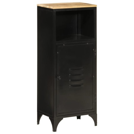 vidaXL Mueble de baño hierro y madera maciza de mango 40x27x90 cm