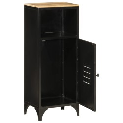 vidaXL Mueble de baño hierro y madera maciza de mango 40x27x90 cm