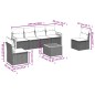 vidaXL Set de comedor de jardín 7 pzas y cojines ratán sintético negro vidaXL Set de comedor de jardín 7 pzas y cojines ratán sintético negro