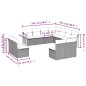 vidaXL Set de sofás de jardín 11pzas con cojines ratán sintético beige vidaXL Set de sofás de jardín 11pzas con cojines ratán sintético beige