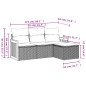 vidaXL Set de sofás de jardín 4 pzas y cojines ratán sintético gris vidaXL Set de sofás de jardín 4 pzas y cojines ratán sintético gris