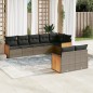 vidaXL Set de sofás de jardín 8 pzas y cojines ratán sintético gris vidaXL Set de sofás de jardín 8 pzas y cojines ratán sintético gris