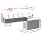 vidaXL Set de sofás de jardín 8 pzas y cojines ratán sintético gris vidaXL Set de sofás de jardín 8 pzas y cojines ratán sintético gris