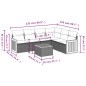 vidaXL Set de sofás de jardín 7 piezas con cojines ratán PE gris vidaXL Set de sofás de jardín 7 piezas con cojines ratán PE gris