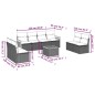 vidaXL Set de muebles de jardín 9 pzas y cojines ratán sintético gris vidaXL Set de muebles de jardín 9 pzas y cojines ratán sintético gris