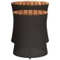 vidaXL Mesas auxiliares jardín 2 pzas superficie de madera ratán negro vidaXL Mesas auxiliares jardín 2 pzas superficie de madera ratán negro