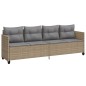 vidaXL Tumbona con cojines ratán sintético beige vidaXL Tumbona con cojines ratán sintético beige
