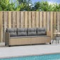 vidaXL Tumbona con cojines ratán sintético beige vidaXL Tumbona con cojines ratán sintético beige