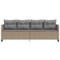 vidaXL Tumbona con cojines ratán sintético beige vidaXL Tumbona con cojines ratán sintético beige