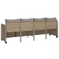 vidaXL Tumbona con cojines ratán sintético beige vidaXL Tumbona con cojines ratán sintético beige
