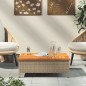 vidaXL Mesa de jardín ratán y madera de acacia beige 70x70x25 cm