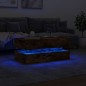 vidaXL Mesa de centro con luces LED roble ahumado 90x50x40 cm vidaXL Mesa de centro con luces LED roble ahumado 90x50x40 cm