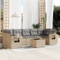 vidaXL Juego de sofás de jardín con cojines beige 8 pzas ratán PE vidaXL Juego de sofás de jardín con cojines beige 8 pzas ratán PE