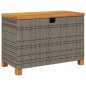 vidaXL Caja de almacenaje jardín madera acacia ratán gris 80x40x48 cm vidaXL Caja de almacenaje jardín madera acacia ratán gris 80x40x48 cm