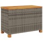 vidaXL Caja de almacenaje jardín madera acacia ratán gris 80x40x48 cm vidaXL Caja de almacenaje jardín madera acacia ratán gris 80x40x48 cm