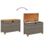 vidaXL Caja de almacenaje jardín madera acacia ratán gris 80x40x48 cm vidaXL Caja de almacenaje jardín madera acacia ratán gris 80x40x48 cm