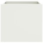 vidaXL Jardineras 2 unidades acero laminado en frío blanco 32x30x29 cm