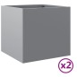 vidaXL Jardineras 2 unidades acero corten plateado 32x30x29 cm