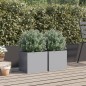 vidaXL Jardineras 2 unidades acero corten plateado 32x30x29 cm