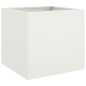 vidaXL Jardineras 2 unidades acero laminado en frío blanco 42x40x39 cm
