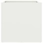 vidaXL Jardineras 2 unidades acero laminado en frío blanco 42x40x39 cm