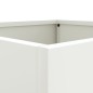 vidaXL Jardineras 2 unidades acero laminado en frío blanco 42x40x39 cm