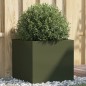 vidaXL Jardinera de acero laminado en frío verde oliva 49x47x46 cm vidaXL Jardinera de acero laminado en frío verde oliva 49x47x46 cm