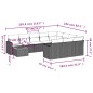 vidaXL Set de sofás de jardín 11 pzas y cojines ratán sintético gris vidaXL Set de sofás de jardín 11 pzas y cojines ratán sintético gris