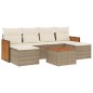vidaXL Set sofás de jardín 7 piezas y cojines ratán sintético beige vidaXL Set sofás de jardín 7 piezas y cojines ratán sintético beige