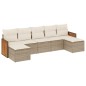 vidaXL Set sofás de jardín 7 piezas y cojines ratán sintético beige vidaXL Set sofás de jardín 7 piezas y cojines ratán sintético beige