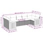 vidaXL Set de comedor de jardín 7 pzas y cojines ratán sintético negro vidaXL Set de comedor de jardín 7 pzas y cojines ratán sintético negro