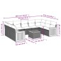 vidaXL Set de sofás de jardín 10 pzas cojines ratán sintético negro vidaXL Set de sofás de jardín 10 pzas cojines ratán sintético negro