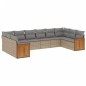 vidaXL Juego de sofás jardín con cojines beige 10 pzas ratán sintético vidaXL Juego de sofás jardín con cojines beige 10 pzas ratán sintético