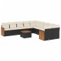 vidaXL Set de sofás de jardín 11 pzas y cojines ratán sintético negro vidaXL Set de sofás de jardín 11 pzas y cojines ratán sintético negro