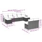 vidaXL Set de sofás de jardín 8 piezas y cojines ratán sintético negro vidaXL Set de sofás de jardín 8 piezas y cojines ratán sintético negro